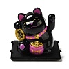 Plastic Solar Powered Japanese Lucky Cat Figurines DJEW-K023-01A-2