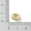 Rack Plating Brass Micro Pave Cubic Zirconia Beads KK-A220-24C-G-3