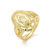 Virgin Mary Theme Finger Rings RJEW-G337-36G-01-4