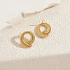 Vintage Stainless Steel Spiral Stud Earrings IO3625-5