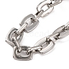 Tarnish Resistant Vacuum Plating 304 Stainless Steel Rectangle Link Chain Bracelets BJEW-B078-51P-2