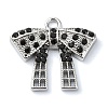 Rack Plating Alloy with Rhinestone Pendants FIND-Z051-03P-02-1