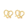 Brass Stud Earrings for Women EJEW-U015-22G-01-1