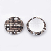 Cloth Fabric Covered Cabochons WOVE-N005-04-3