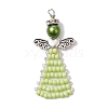 Glass Seed Beads Pendants PALLOY-MZ00381-03-1