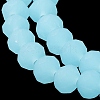 Imitation Jade Solid Color Glass Beads Strands EGLA-A034-J2mm-MD04-5