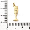 Brass Micro Pave Cubic Zirconia Pendants KK-Q043-18G-3