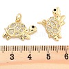 Brass Pave Clear Cubic Zirconia Pendants KK-U009-12H-G-3