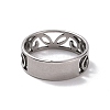 Non-Tarnish 201 Stainless Steel Hollow Leaf Finger Ring for Women RJEW-J051-46P-3