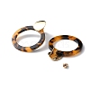 Acrylic Big Circle Ring Stud Earrings with Iron Pins for Women EJEW-WH0017-02P-2