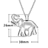 Stainless Steel Elephant Pendant Urn Ashes Necklaces PW-WG7E14C-01-2