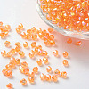 Bicone AB Color Plated Eco-Friendly Transparent Acrylic Beads TACR-A003-4mm-15-1