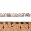 Electroplated Glass Beads Strands GLAA-B013-01I-4