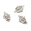 Tibetan Style Alloy Hamsa Hand Beads Links Connectors PALLOY-JF00950-2