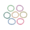 Macaron Ceylon Round Glass Seed Beads Stretch Rings for Women RJEW-JR00701-3