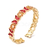 Brass Pave Cubic Zirconia Open Cuff Bangles for Women BJEW-S147-17G-C-1