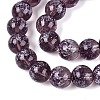 Transparent Half Spray Painted Glass Beads Strands GLAA-Q110-02A-10-3