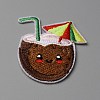 Summer Theme Polyester Computerized Embroidery Cloth Iron on/Sew on Patches PATC-WH0010-07E-1