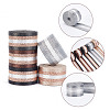 ARRICRAFT 10 Yards 5 Colors Filigree Polyester Striped Ribbon OCOR-AR0001-61-4