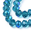 Electroplate Glass Beads Strands EGLA-A034-T6mm-L25-2