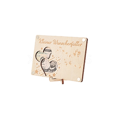 Laser Cut Wooden Money Holder Display Stands AJEW-FG0004-22A-1