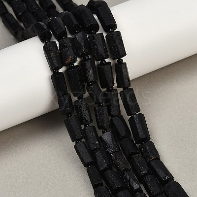 Natural Black Tourmaline Beads Strands G-F715-111-1
