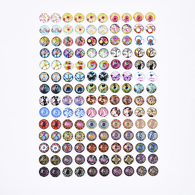 Glass Cabochons GGLA-R040-12mm-06-1