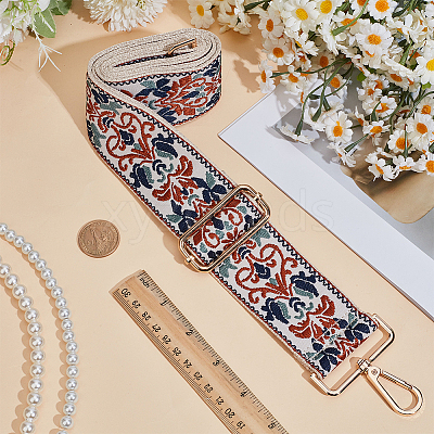 Ethnic Style Cotton Embroidered Adjustable Bag Straps FIND-CN0002-37B-1
