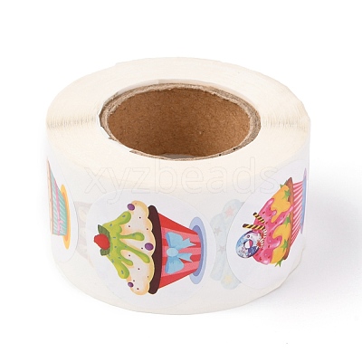 8 Styles Birthday Theme Paper Stickers X-DIY-L051-005B-1