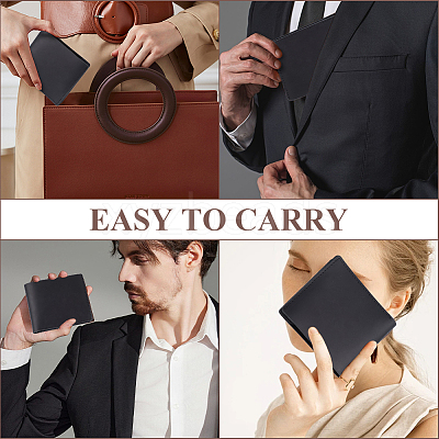 Rectangle Leather Credit Card Wallets for Men AJEW-WH20007-07A-1