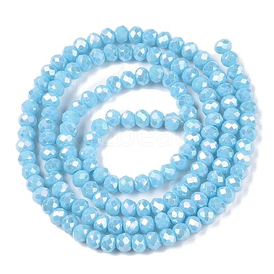Electroplate Glass Beads Strands EGLA-A044-P2mm-B08-1