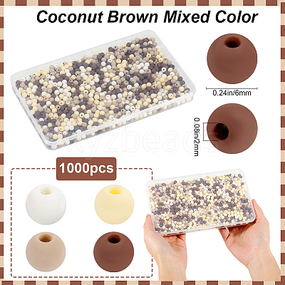 1000Pcs Frosted Opaque Acrylic Beads OACR-SP0001-32D-1