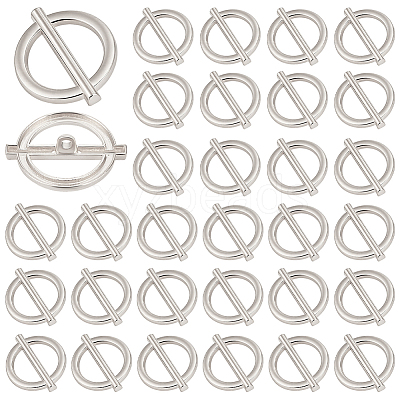 40Pcs 1-Hole Alloy Shank Buttons BUTT-MA0001-18P-1