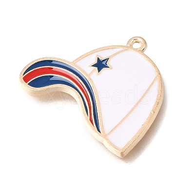 Baseball Alloy Enamel Pendants AL-CBA2166-01G-02-1