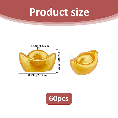 Resin Gold Ingot Mini Model DJEW-FH0001-43B-1