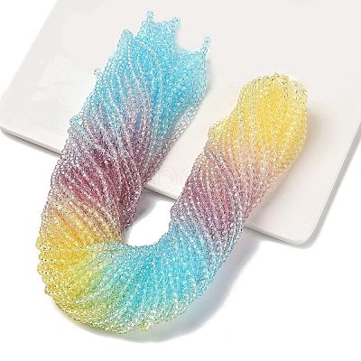 Transparent Painted Glass Beads Strands LS-DGLA-A034-T3mm-A15-1