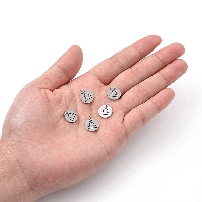 Non-Tarnish 304 Stainless Steel Charms STAS-Q201-T445-7S-1