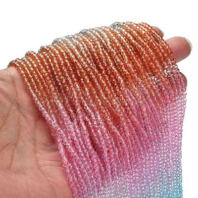 Transparent Painted Glass Beads Strands DGLA-A034-T2mm-A19-1