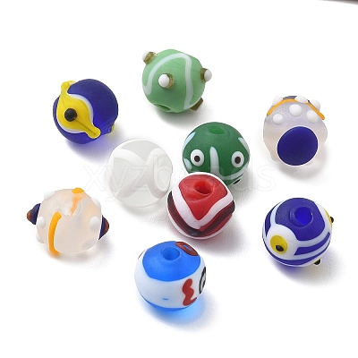 Imitation Nepali-style Handmade Lampwork Beads LA-CBAD538-01-1