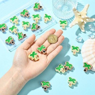 20Pcs 2 Colors Opaque Acrylic and Enamel  Beads OACR-CJ0002-57-1