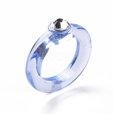 Transparent Acrylic Finger Rings RJEW-T010-07-1