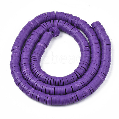 Handmade Polymer Clay Beads Strands CLAY-R089-6mm-052-1