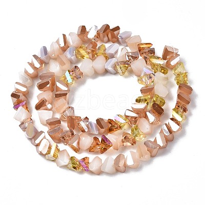 Electroplate Glass Beads Strands EGLA-N002-06H-1