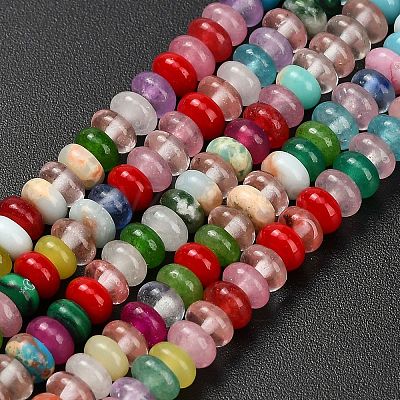 Natural White Jade Beads Strands G-L635-A02-4x2mm-03-1