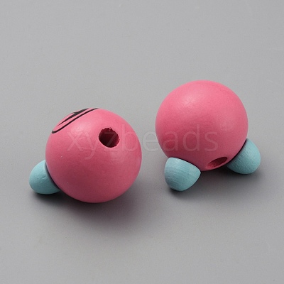 Wood European Beads WOOD-WH0029-69A-1