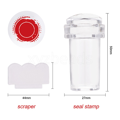 Silicone Nail Art Seal Stamp and Scraper Set X-MRMJ-Q061-001-1