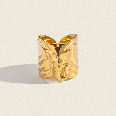 Elephant 304 Stainless Steel Cuff Open Rings HL9999-1