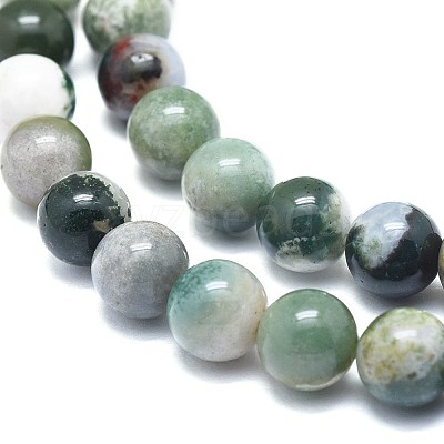 Natural Tree Agate Beads Strands G-F674-11-8mm-1