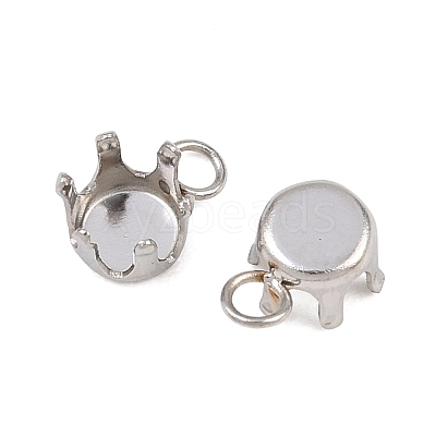 304 Stainless Steel Pendant Rhinestone Claw Charms Settings STAS-B121-01A-P-1