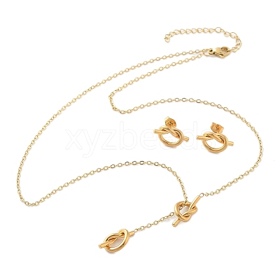 304 Stainless Steel Jewelry Set SJEW-V001-01G-1